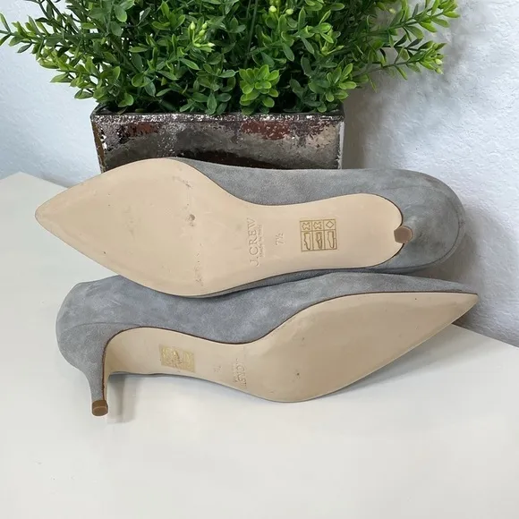 J Crew Dulci Suede Kitten Heels Shoes Kraft Brown 7.5 A9758