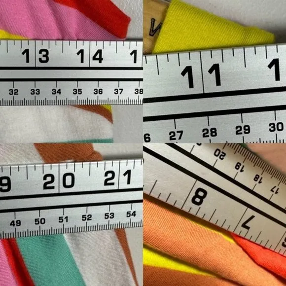 J Crew Striped Maxi Dress 2020 Rainbow Tiered Square Neck Cotton Size XXS Boho