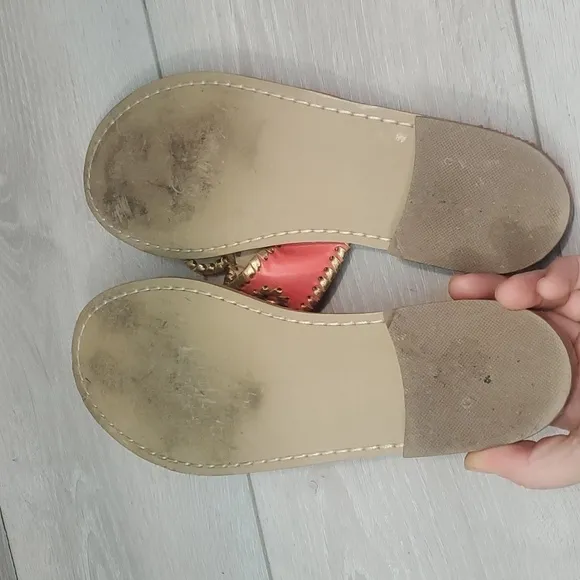 Jack Roger's Womens Hobo Boho Sandals T strap Sandals Flats shoes sz 7M