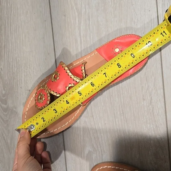 Jack Roger's Womens Hobo Boho Sandals T strap Sandals Flats shoes sz 7M