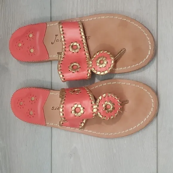 Jack Roger's Womens Hobo Boho Sandals T strap Sandals Flats shoes sz 7M