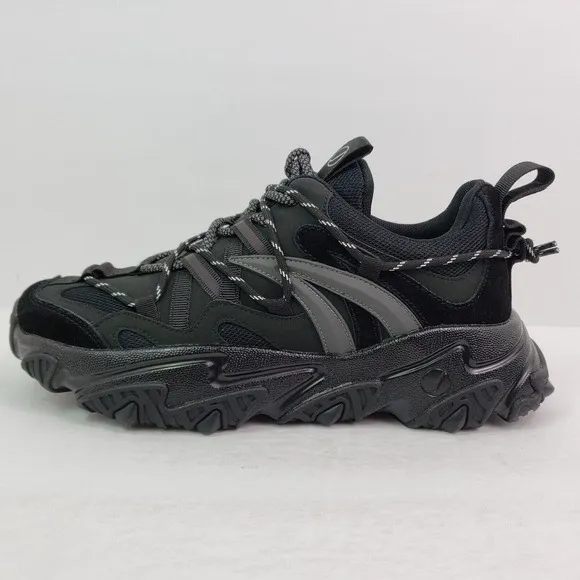 Javi Tremendous Mens Size 7 Black New York Street Chunky Comfort Sneaker Shoes