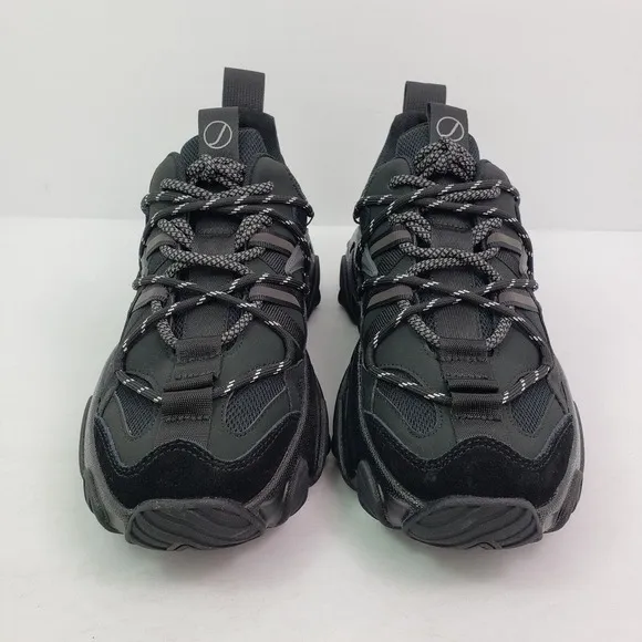 Javi Tremendous Mens Size 7 Black New York Street Chunky Comfort Sneaker Shoes