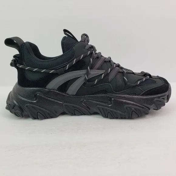 Javi Tremendous Mens Size 7 Black New York Street Chunky Comfort Sneaker Shoes