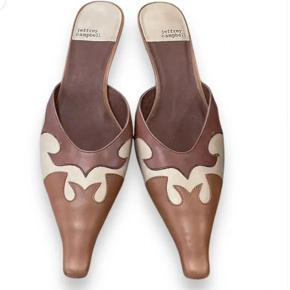 Jeffrey Campbell Dilettante Mule In Beige
