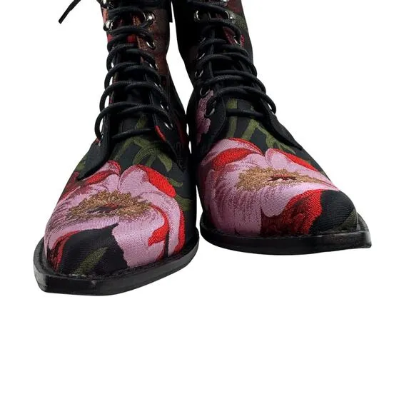 Jeffrey Campbell Free People Elmcroft Brocade Floral Western Boots Women's 9