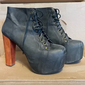 Jeffrey Campbell Free People Lita Platform Ankle Boots sz 8.5