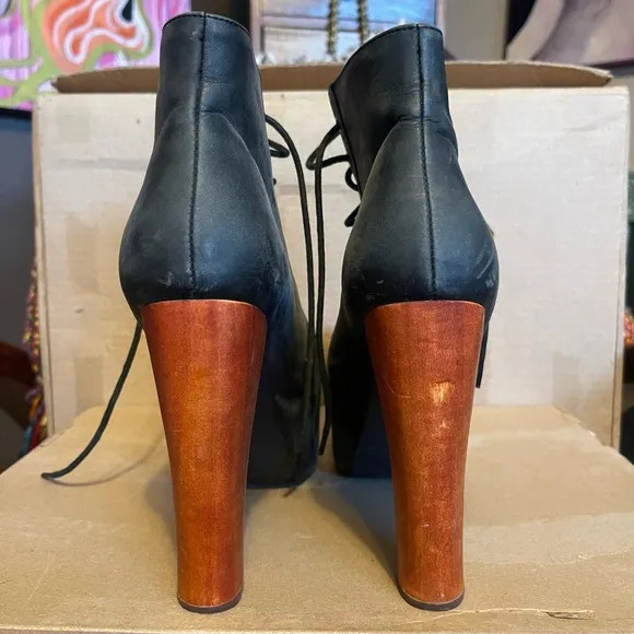 Jeffrey Campbell Free People Lita Platform Ankle Boots sz 8.5