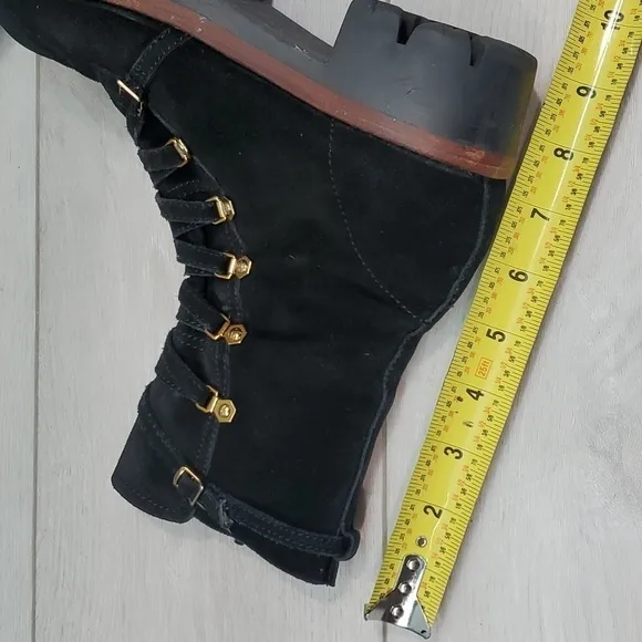 Jeffrey Campbell Womens Stanley Leather Ankle Chunky Platform shoes boots 6