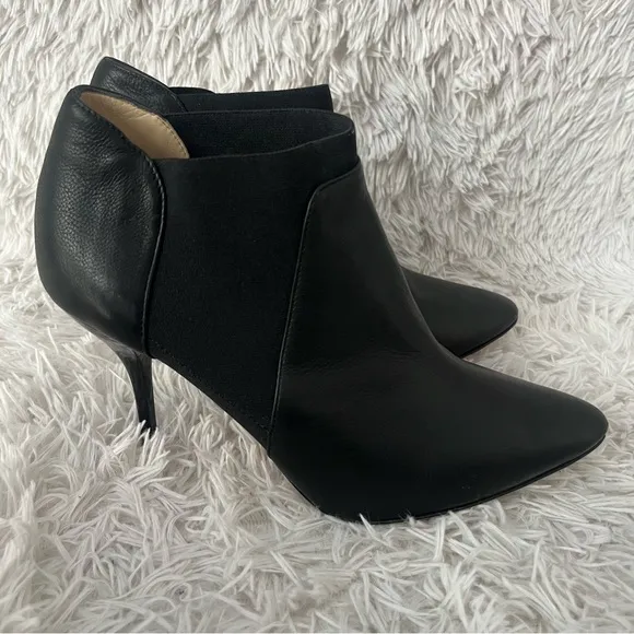 Jimmy Choo Black Genuine Leather Chelsea Boots Skinny Heel 8.5