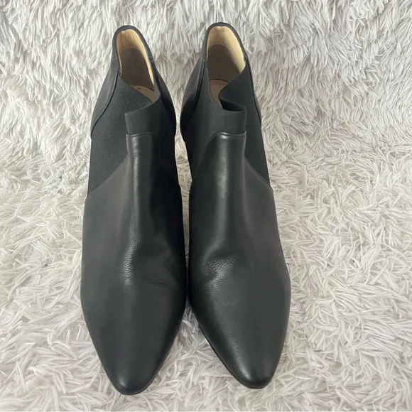 Jimmy Choo Black Genuine Leather Chelsea Boots Skinny Heel 8.5