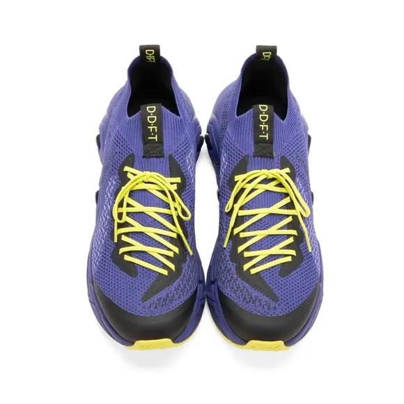John Fluevog Yellow and Purple Athletic Shoes with Knit Upper NEW for Women&amp;MEN