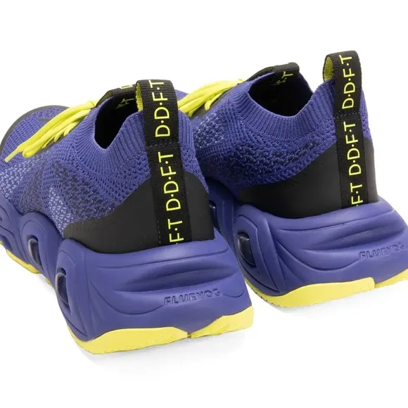 John Fluevog Yellow and Purple Athletic Shoes with Knit Upper NEW for Women&amp;MEN