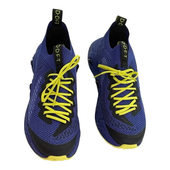 John Fluevog Yellow and Purple Athletic Shoes with Knit Upper NEW for Women&amp;MEN