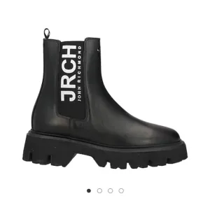 John Richmond Black Chunky Chelsea Boots