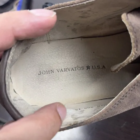 John Varvatos suede Oxford Dress Shoes Gray Size 12