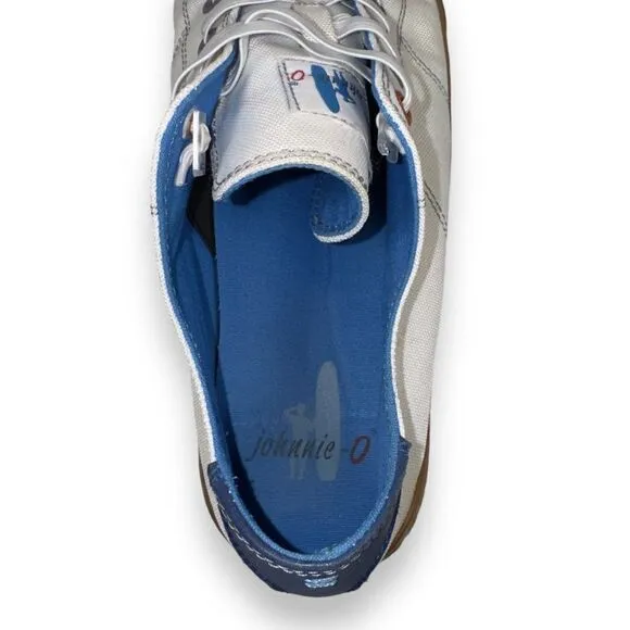 Johnnie-O Sail Away Casual Sneakers White / Blue / Gum Sole Women's 11M