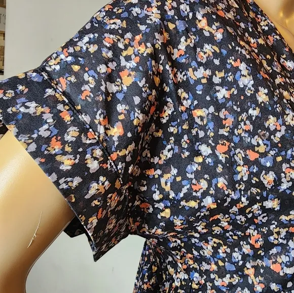 Johnny Was Calme Cotton V Neck baby doll dress with pockets. Women's Size XS