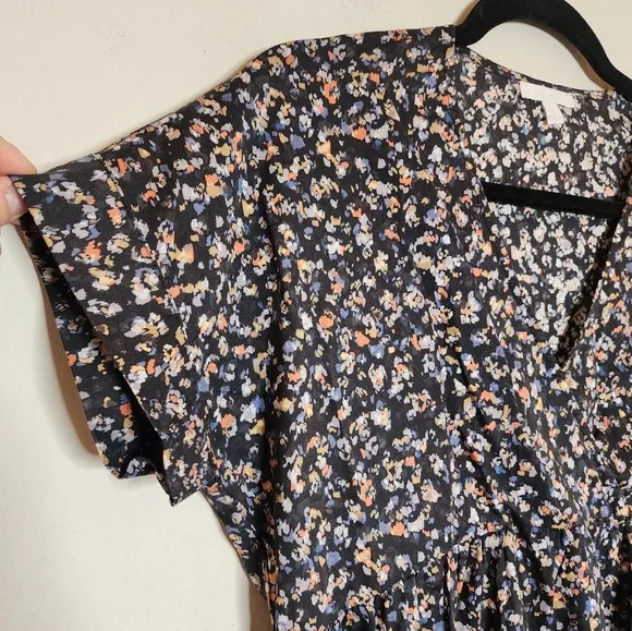 Johnny Was Calme Cotton V Neck baby doll dress with pockets. Women's Size XS
