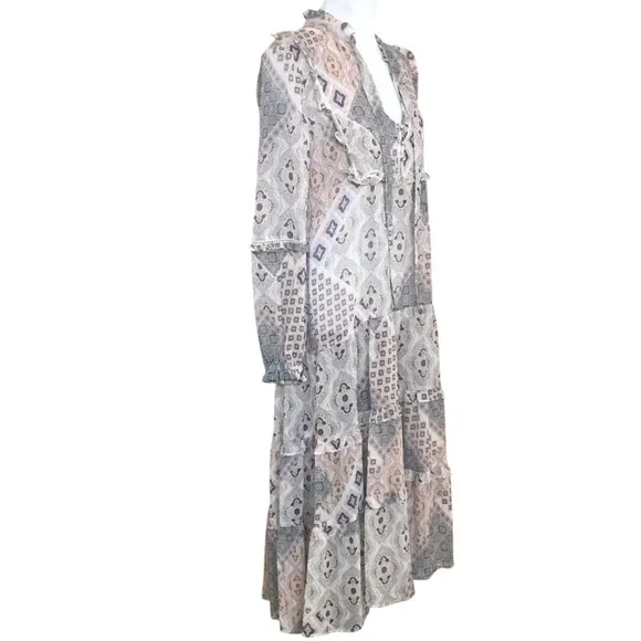 Johnny Was MIDI Tiered Dress