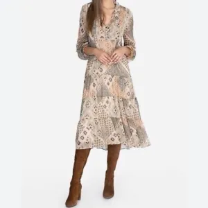 Johnny Was MIDI Tiered Dress