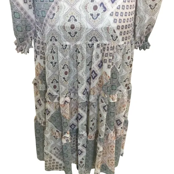 Johnny Was MIDI Tiered Dress
