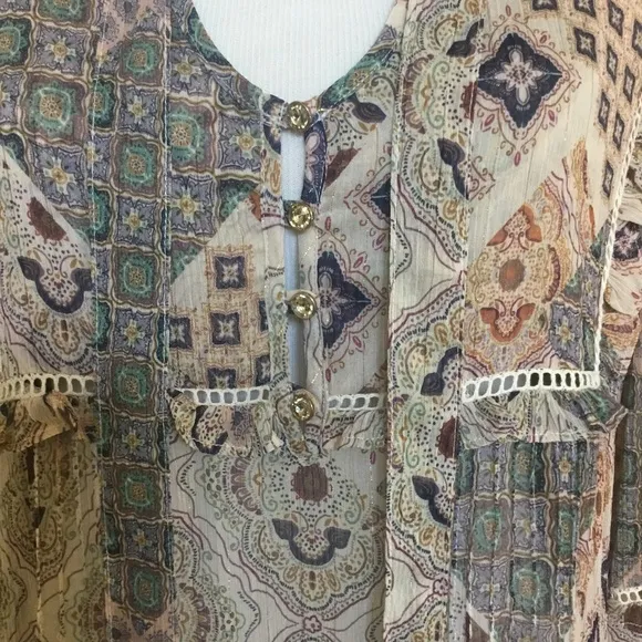 Johnny Was MIDI Tiered Dress