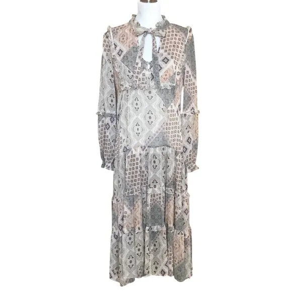 Johnny Was MIDI Tiered Dress