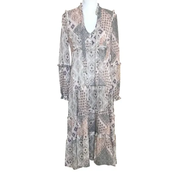 Johnny Was MIDI Tiered Dress