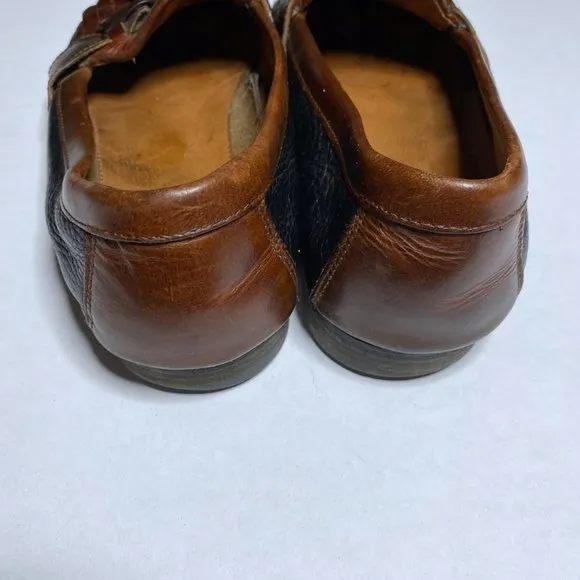 Johnson &amp; Murphy Men's Size 11 M Brown Black Tassel Oxford Dress Shoes Leather