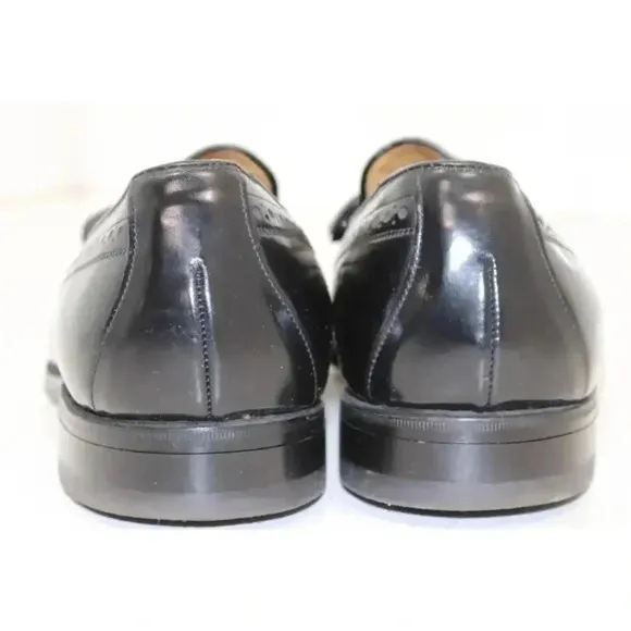 JOHNSTON &amp; MURPHY Aristocrat Deerfield Black Wing Tip Dress Shoes - 8