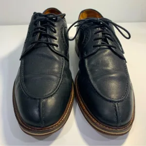 Johnston &amp; Murphy Men Size 10D Flex Black Sheepskin Moc Toe Lace Up Dress Shoes