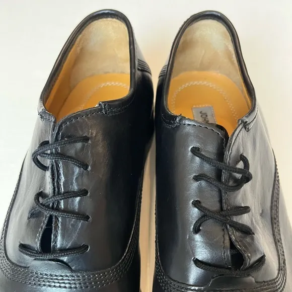 Johnston &amp; Murphy Men’s Black Leather Cap Toe Lace-Up Dress Shoe 11