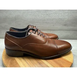 Johnston &amp; Murphy Men's Stockton Cap Toe Tan Brown Oxford Dress Shoes Size 9