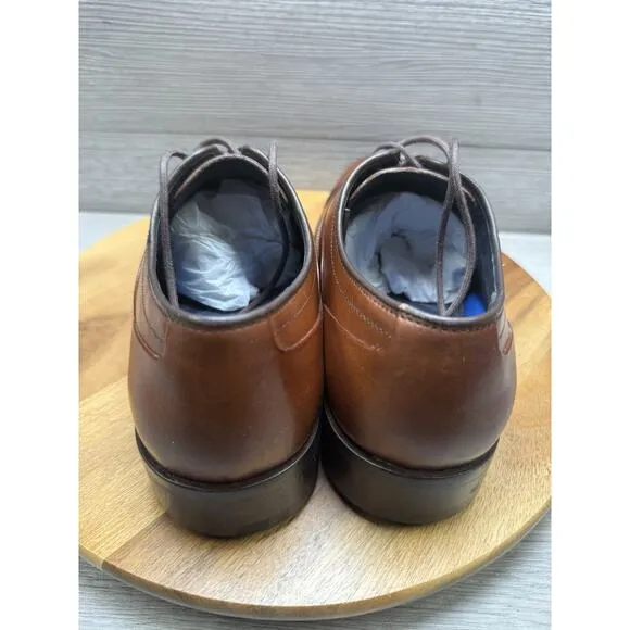 Johnston &amp; Murphy Men's Stockton Cap Toe Tan Brown Oxford Dress Shoes Size 9