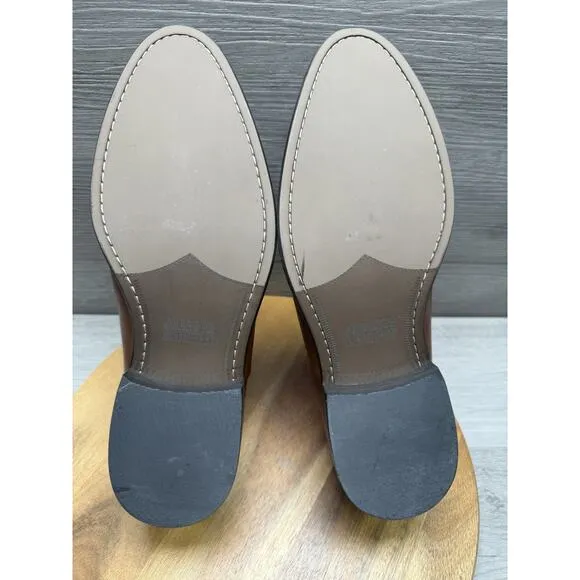 Johnston &amp; Murphy Men's Stockton Cap Toe Tan Brown Oxford Dress Shoes Size 9