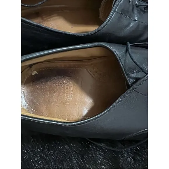 Johnston Murphy Crown Aristocraft Dress Shoes Mens 10.5 D Black Wingtip
