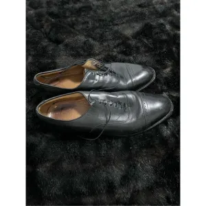 Johnston Murphy Crown Aristocraft Dress Shoes Mens 10.5 D Black Wingtip