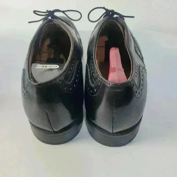Johnston Murphy Optim Black Wingtip Brogue Oxford Dress Shoes Size US 10.5D USA