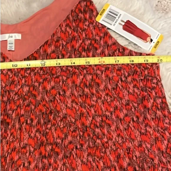 Joie Cotton Flowy Tiered Rose Floral Red Print Sleeveless Midi Maxi Sun Dress M