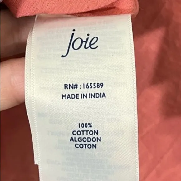 Joie Cotton Flowy Tiered Rose Floral Red Print Sleeveless Midi Maxi Sun Dress M