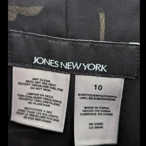 Jones New York Vintage 100% Silk Ribbed Pleated Floral Skirt Sz 10 NWT Deadstock