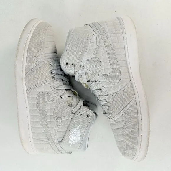 Jordan 1 Retro AJKO Mens Shoes, Size 10.5 Pure Platinum, Quilted, 638471-004