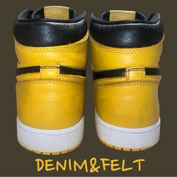 Jordan 1 Retro High OG Pollen Men's Shoes | Color: Black/Yellow 🐝🐝🐝