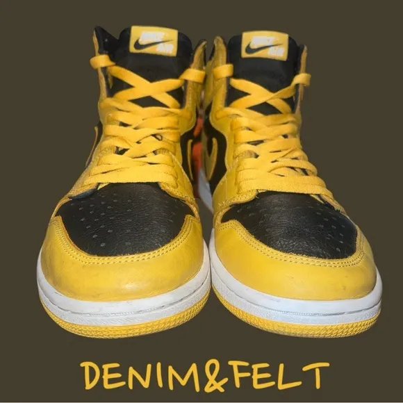 Jordan 1 Retro High OG Pollen Men's Shoes | Color: Black/Yellow 🐝🐝🐝