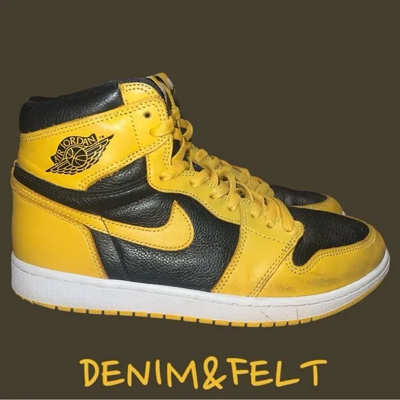 Jordan 1 Retro High OG Pollen Men's Shoes | Color: Black/Yellow 🐝🐝🐝