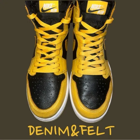 Jordan 1 Retro High OG Pollen Men's Shoes | Color: Black/Yellow 🐝🐝🐝