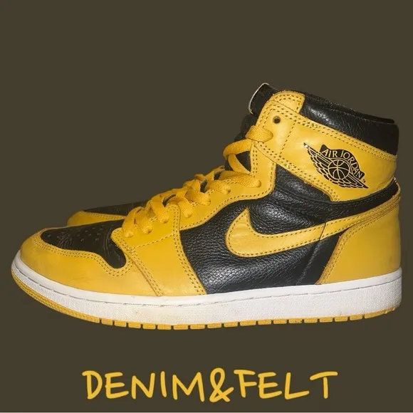 Jordan 1 Retro High OG Pollen Men's Shoes | Color: Black/Yellow 🐝🐝🐝
