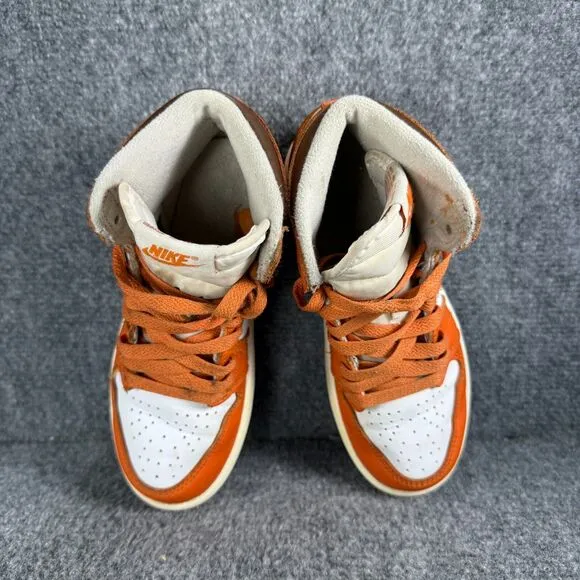 Jordan 1 Retro High OG Starfish Youth 1Y Shoes Orange White Athletic Sneakers