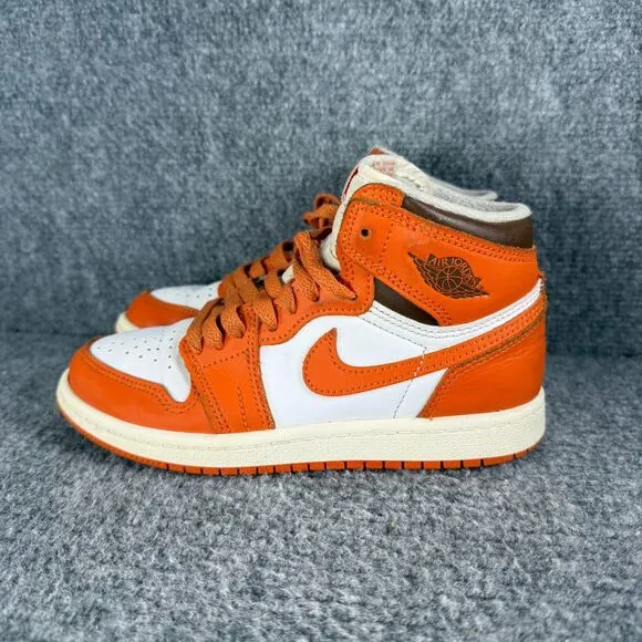 Jordan 1 Retro High OG Starfish Youth 1Y Shoes Orange White Athletic Sneakers